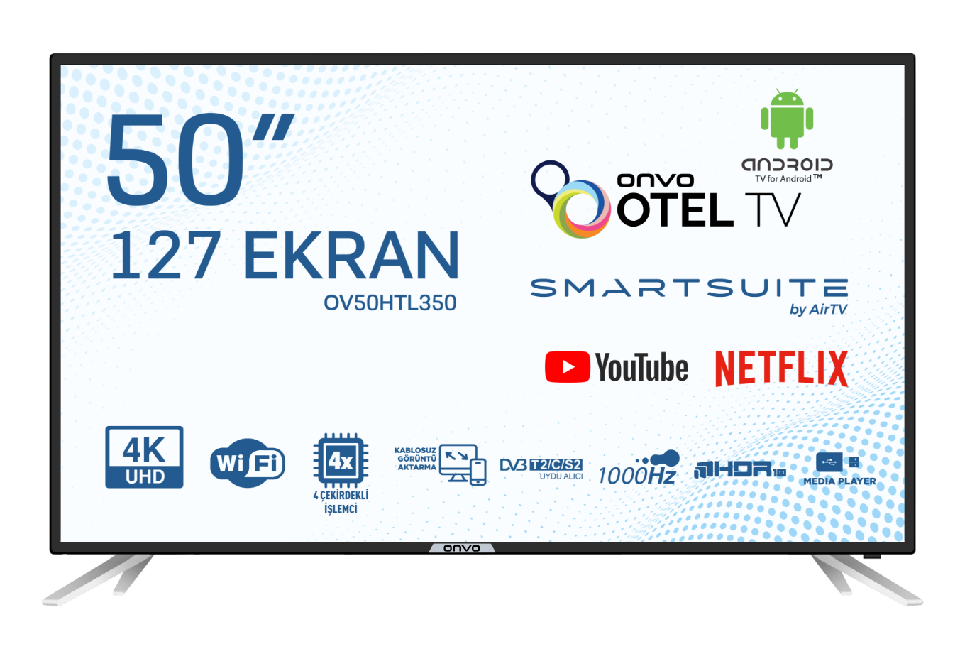 ONVO OV50HTL350 50'' ULTRA HD OTEL IP TV