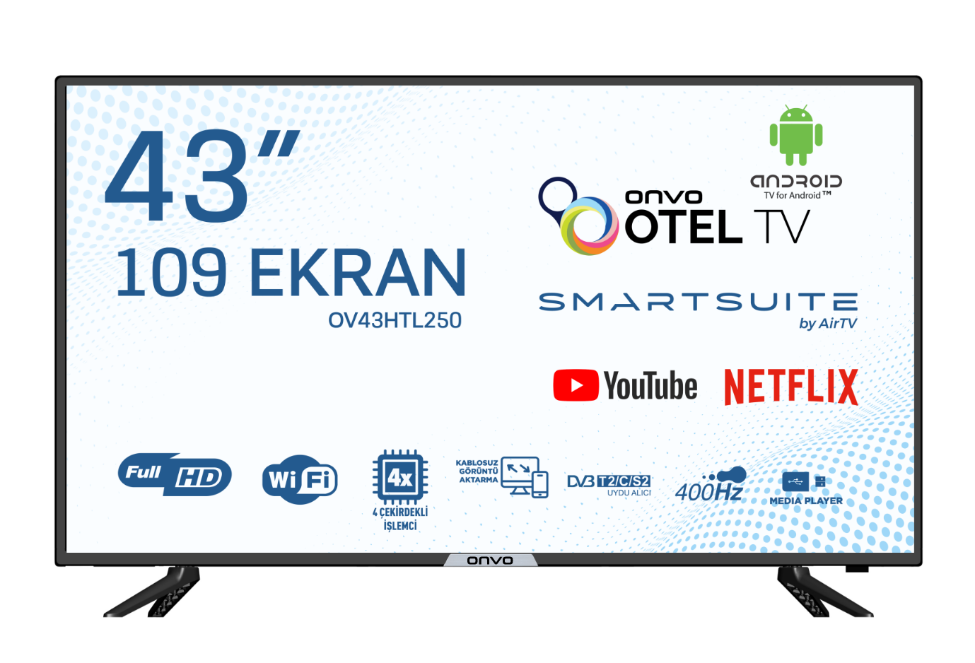 ONVO OV43HTL250 43'' FULL HD OTEL IP TV