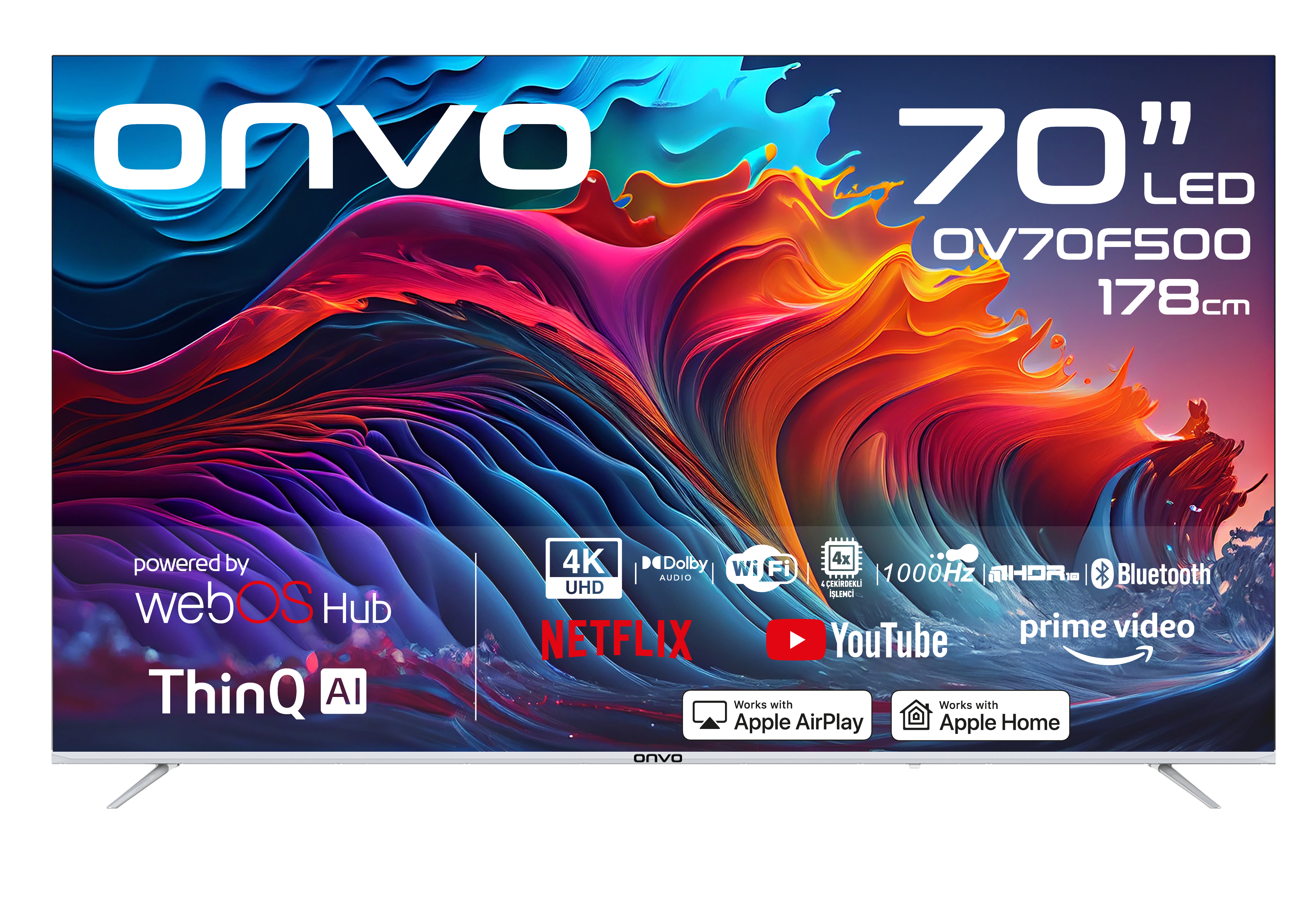 ONVO OV70F500 70'' FRAMELESS ULTRA HD WEBOS SMART LED 